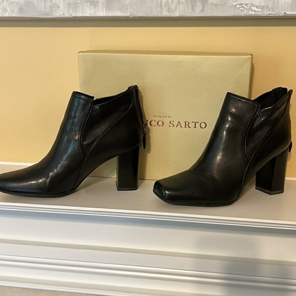 (EUC) Franco Sarto L-Zelda Black Bootie (Size 7.5M) - Picture 1 of 7